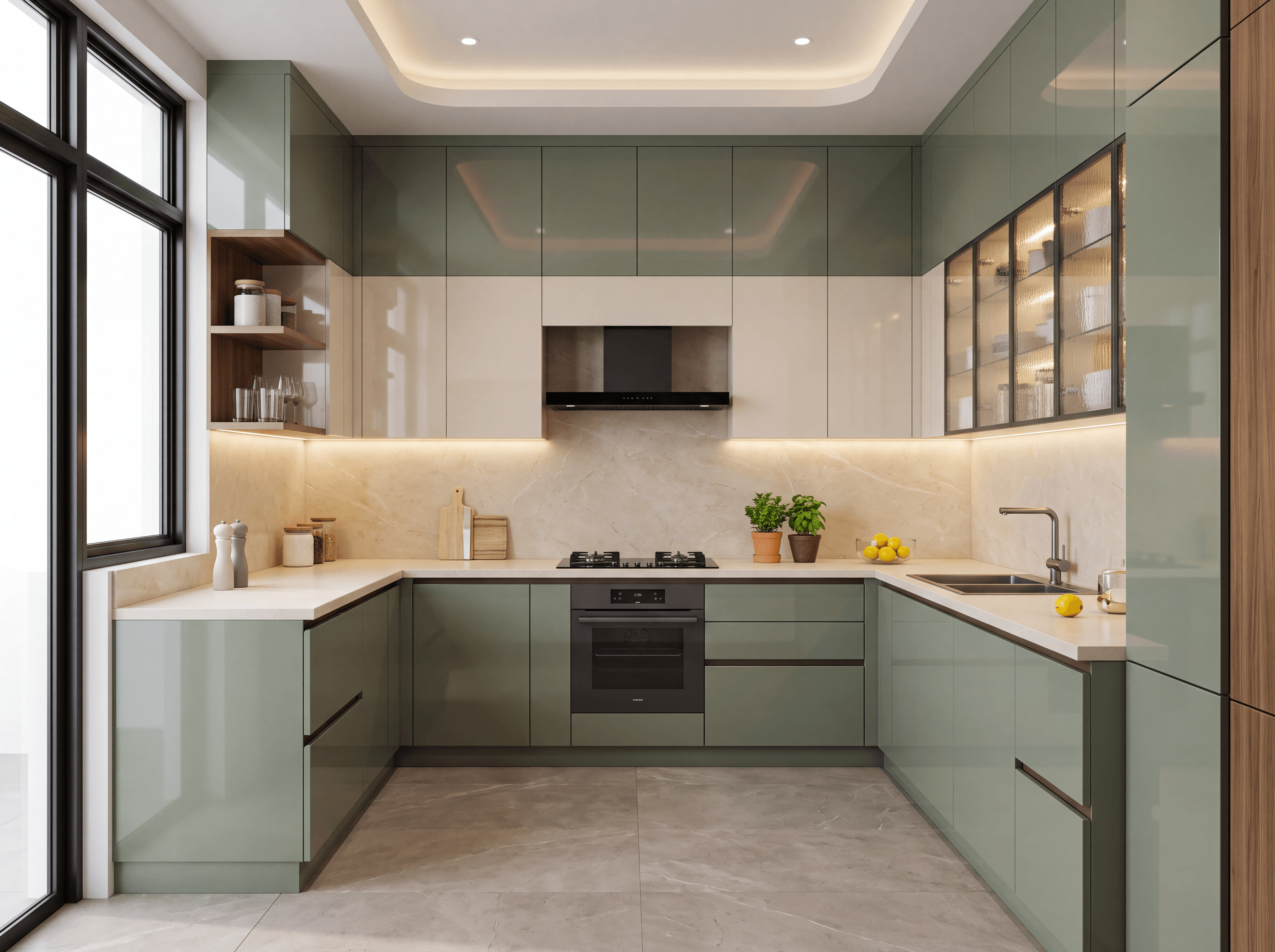U-Shaped Kitchen Design