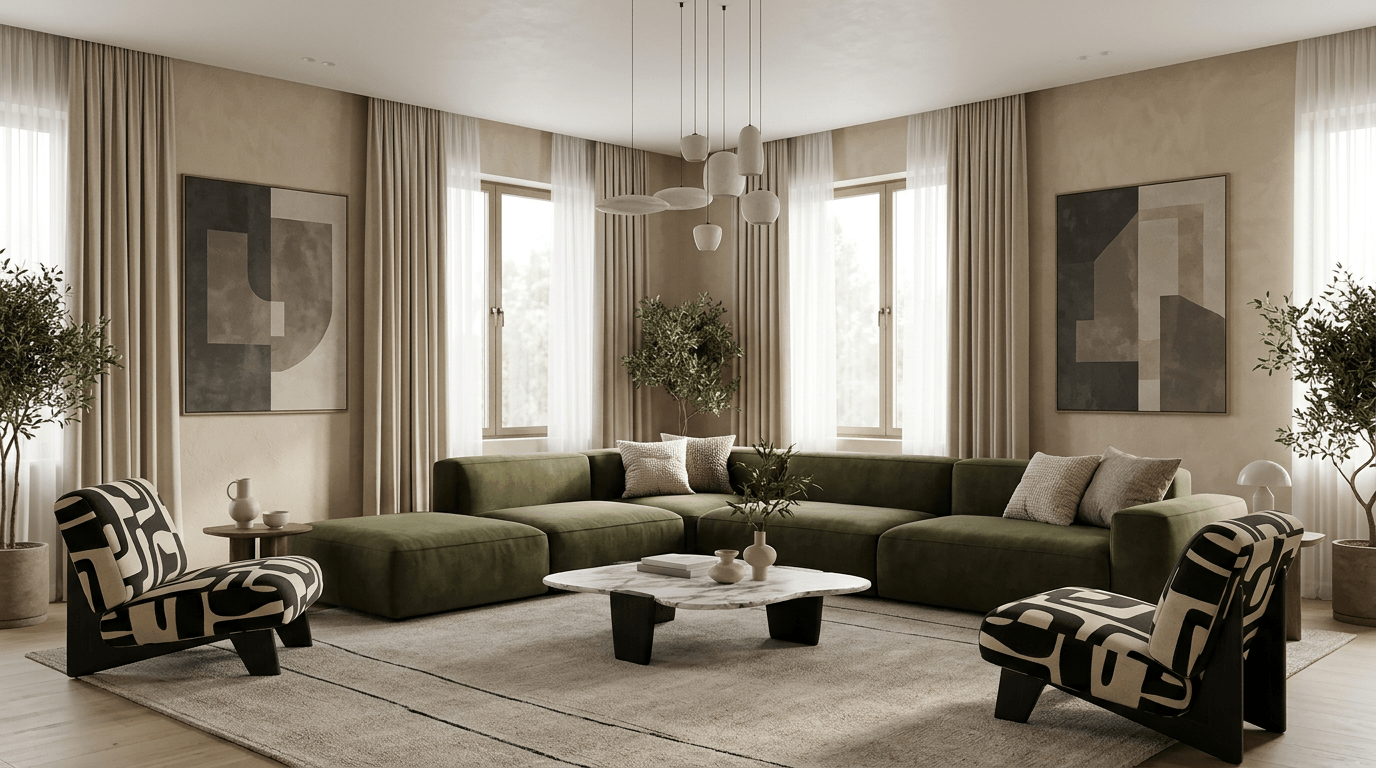 Living Room Interior Design: Ideas & Practical Tips by Agam Spaces