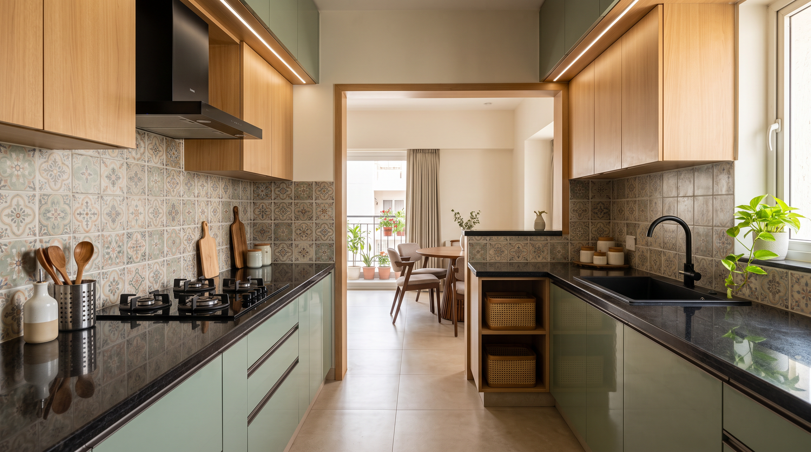 Modern kitchen showing how the work triangle has evolved